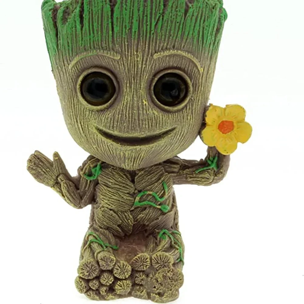 Ulifery Baby Tree Groot Fish Tank Decoration Air Stone Bubble Blower Set New